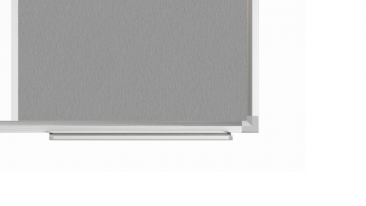 Textilná a biela magnetická tabuľa COMBI v hliníkovom ráme – 120x90 cm – sivá