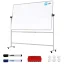 Mobilní tabule TM Idea, oboustranná, otočná, za sucha stíratelná, magnetická, 200x120 cm – řada FLEX