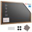Voděodolná magnetická křídová tabule 120 × 60 cm v dřevěném rámu KLASICKÁ HNĚDÁ