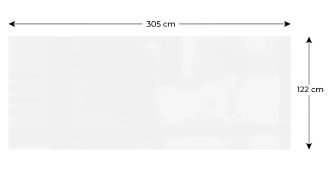 Magnetická tabule SLIMboard bezrámová smazatelná za sucha 300x120 cm