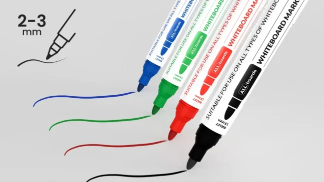 Sada popisovačů na suché mazání ALLboards – 3 × 4 barvy – 12 ks