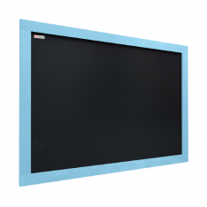 Tabule černá křídová v modrém dřevěném rámu 90x60 cm