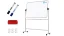 Mobilní tabule TM Idea, oboustranná, otočná, za sucha stíratelná, magnetická, 150x100 cm – řada FLEX