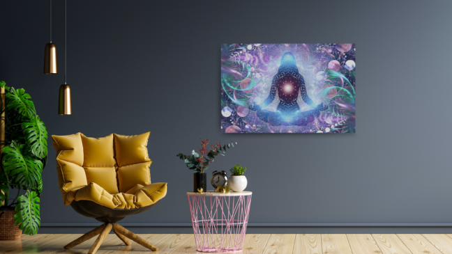 Skleněná magnetická tabule- dekorativní obraz JOGA ZEN LOTOS 90x60 cm