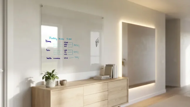 Skleněná nemagnetická tabule TRANSPARENTNÍ 150×120 cm