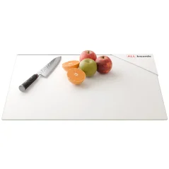 Skleněná kuchyňská deska BÍLÁ 60x52 cm - krájecí, ochranná deska
