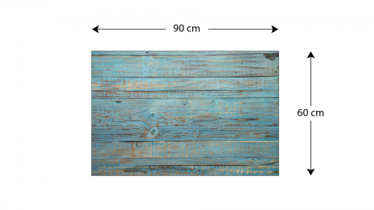 Sklenená magnetická tabule- dekoratívne obraz NEBESKÁ RETRO DOSKA VINTAGE 90x60 cm