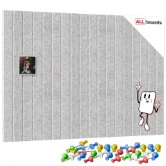 Filcové panely na zeď 90×60 cm šedé
