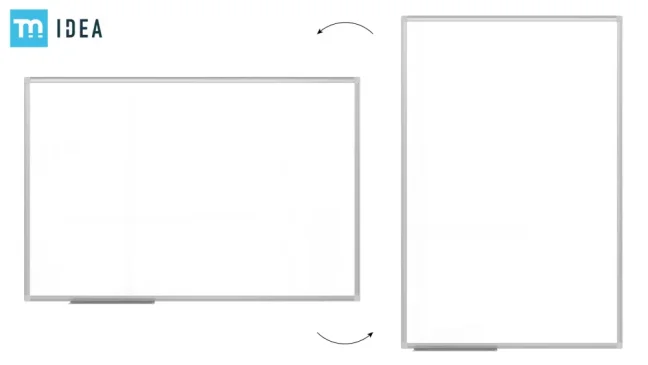 Bílá popisovací magnetická tabule 120x80 cm v hliníkovým rámu – TM IDEA® série Flex