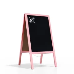 Reklamní áčko růžové barvy s křídovou tabulí 118x61 cm