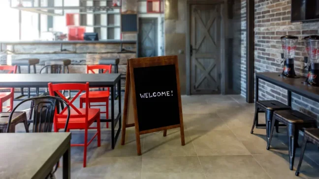 Allboards reklamné áčko s kriedovou tabuľou 100x50 cm - široký horný rám