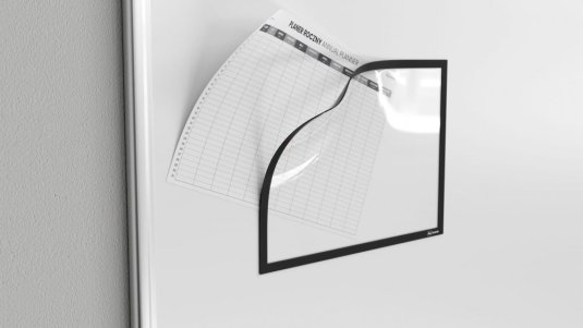 Magnetická kapsa na papier A4 - čierná- sada 5 kusů