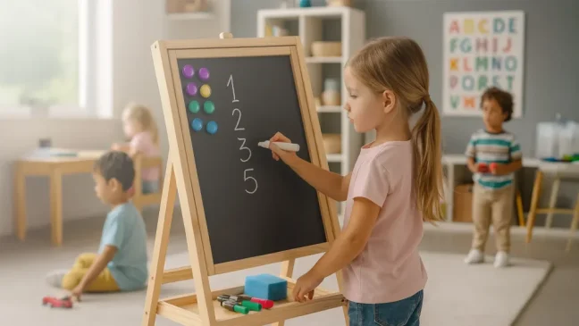 Křída na tabule – sada 12 kusů: 6 bílých + 6 barevných