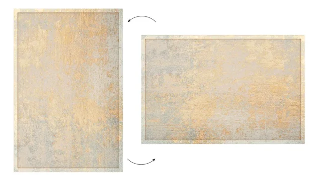Potlačená korková tabuľa ZLATÝ BETÓN 90x60 cm, drevený rám
