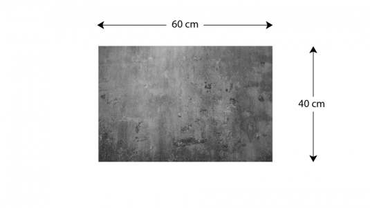 Kovový obraz betón 60x40 ALLboards METAL