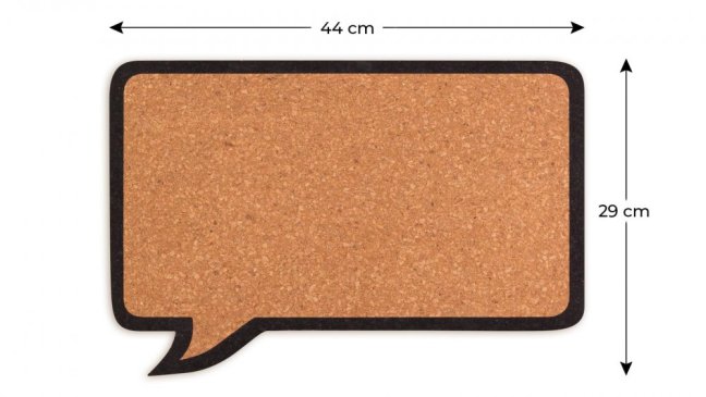 Korková nástěnka chatovací bublina 44x29 ALLboards PANEL