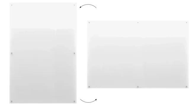 Skleněná nemagnetická tabule TRANSPARENTNÍ 180×120 cm