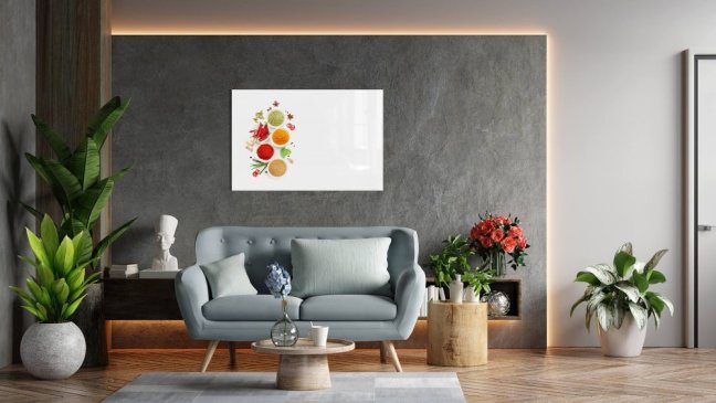Sklenená magnetická tabule- dekoratívne obraz KORENIE BYLINKY 90x60 cm