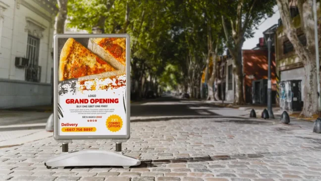 Reklamné Áčko A1 OWZ Waterbase – STRIEBORNÝ hliníkový rám