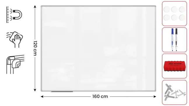 Magnetická tabuľa 160x120 ALLboards PREMIUM