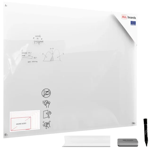 Skleněná nemagnetická tabule TRANSPARENTNÍ 150×120 cm