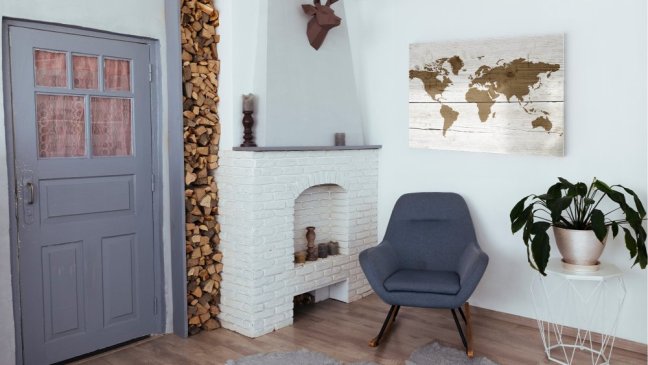 Magnetická tabule METALboards, mapa světa ve světlých barvách 90x60 cm