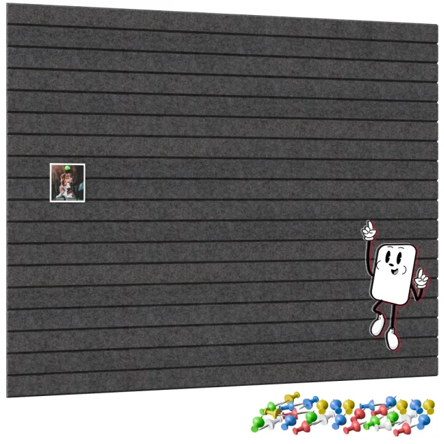 Filcové panely na stenu 120×90 cm tmavosivé