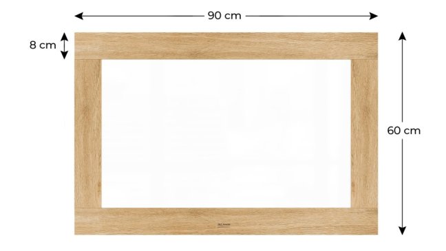 Magnetická tabuľa PREMIUM 90x60 cm v ráme vo farbe duba