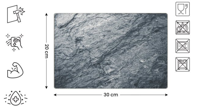 Sklenená doska na krájanie GRANIT 30 × 20 cm