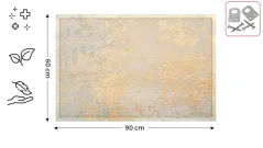 Potištěná korková tabule ZLATÝ BETON 90x60 cm, dřevěný rám