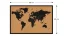 Korková tabuľa MAPA SVETA drevený lakovaný rám BLACK 90x60 cm