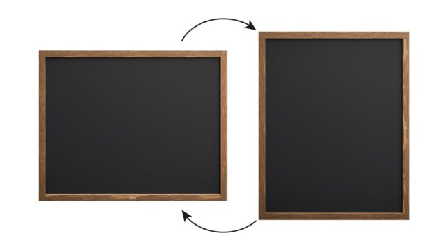 Allboards tabuľa čierna kriedová v drevenom ráme 100x80 cm