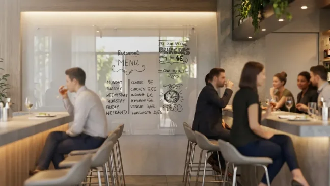 Skleněná nemagnetická tabule TRANSPARENTNÍ 180×120 cm