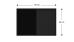 Tabule COMBI -černý korek a magnetická černá tabule 90x60 cm +černý lakovaný dřevěný rám