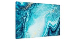Sklenená doska na krájanie MODRÁ A ZLATÁ 30 × 20 cm