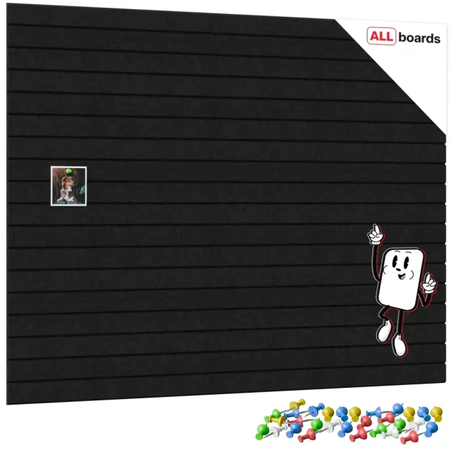 Filcové panely na zeď 120×90 cm černé
