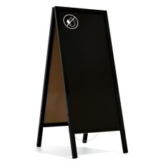 Allboards Reklamné áčko s kriedovou tabuľou 150x61cm - ČIERNÉ