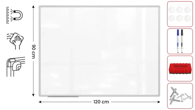 Magnetická tabuľa 120x90 ALLboards PREMIUM