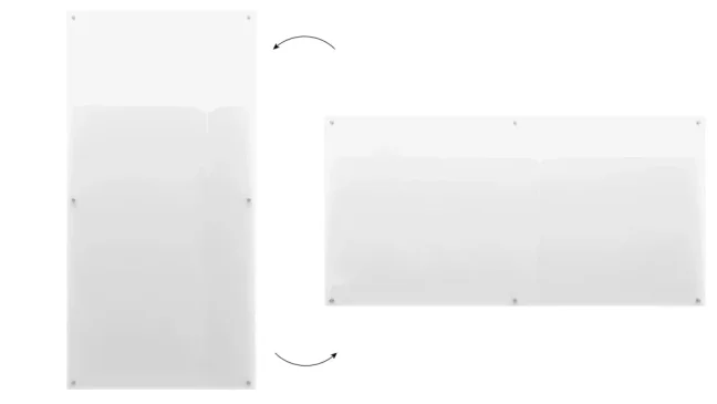 Sklenená nemagnetická tabuľa TRANSPARENTNÁ 200×100 cm