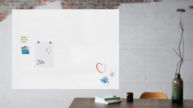 Magnetická tabuľa SLIMboard bezrámová zmazateľná za sucha 120x90 cm