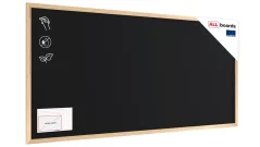 Čierna kriedová tabuľa 120×60 cm – drevený rám ECO