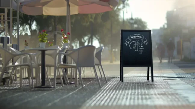 Allboards reklamné áčko s kriedovou tabuľou 100x50 cm - vodeodolné čierný rám