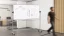 Mobilní tabule TM Idea, oboustranná, otočná, za sucha stíratelná, magnetická, 200x100 cm – řada FLEX