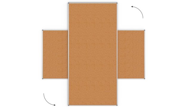 Korková nástěnka v hliníkovém rámu 250x120cm