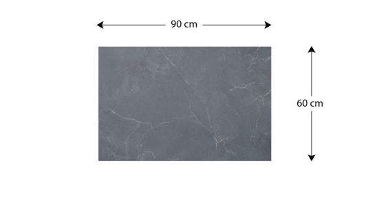 Kovový obraz antracitově šedý mramor 90x60 ALLboards METAL