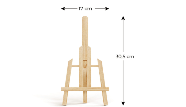 Dřevěný mini stojan s odnímatelným prvkem rámu 32,5 cm, přírodní barva