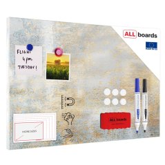 Magnetická tabule METALboards zlatý beton 60x40 cm