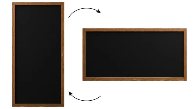 Allboards tabule černá křídová v dřevěném rámu 120x60 cm