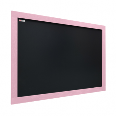 Tabule černá křídová v růžovém dřevěném rámu 90x60 cm