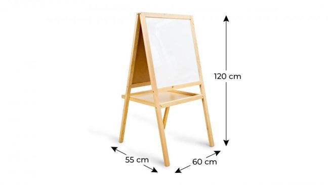 Detská obojstranná tabuľa - kriedový a magnetický povrch 120 cm